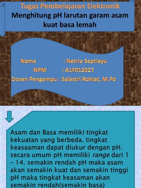 PDF Menghitung PH Larutan Garam Asam Kuat Basa Lemah Tyaa DOKUMEN TIPS