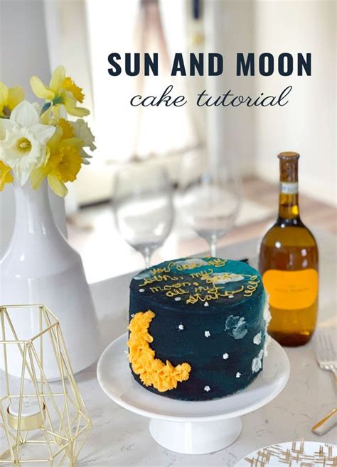 Sun and Moon Cake Tutorial - Triple Chocolate Layer Cake | Chocolate layer cake, Cake decorating ...