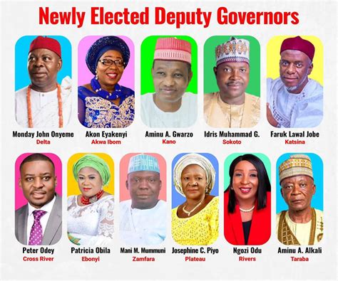 2023: Meet The Newly Elected Deputy Governors (Full List)