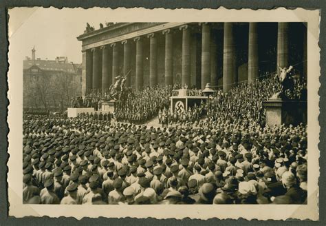 Hitler Speaking To A Crowd