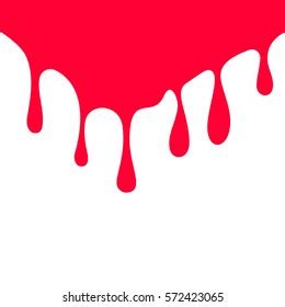 Paint Red Color Dripping Color Droping Stock Vector Royalty Free