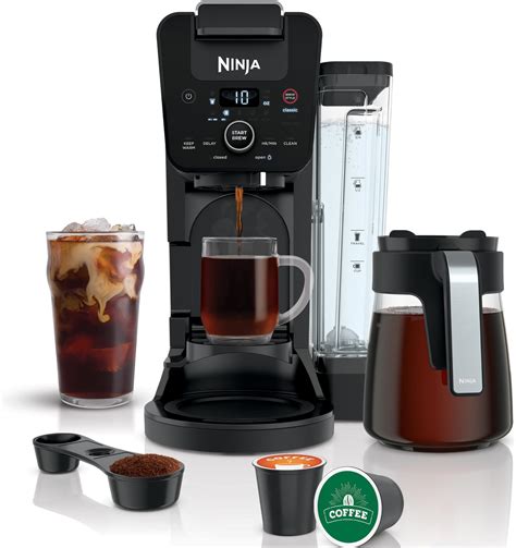 Amazon Ninja CFP105 DualBrew Hot Iced Coffee Maker Single Serve Compatible With K Cups