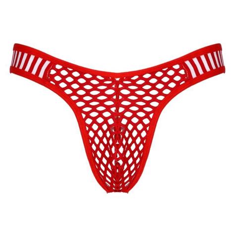 YOOJIA Homme Slip Résille Sexy Sous Vêtement Boxer Transparente Lingerie de Nuit Bas de Pyjama