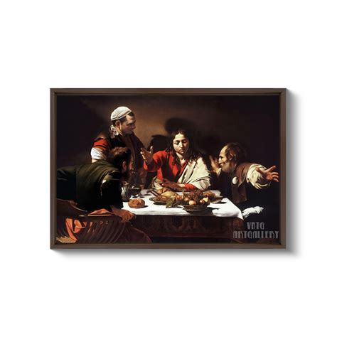 Caravaggio : Supper at Emmaus 1601 Canvas Gallery Wrapped or - Etsy