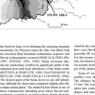 Isopach Map Of The Quaternary Complex In The Hungarian Plain Indicating