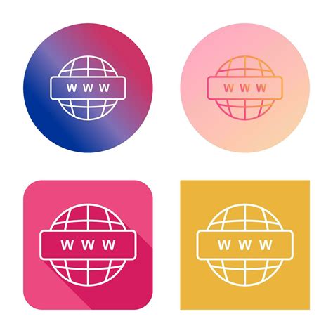 World Wide Web Vector Icon Vector Art At Vecteezy