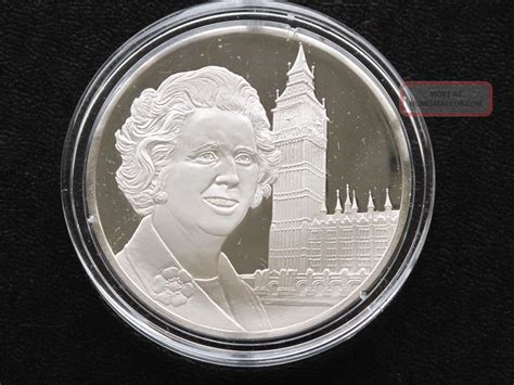 Margaret Thatcher Heads British Political Party Silver Medal Franklin D1931