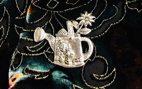 Sterling Mary Engelbreit Brooch Silver Pin Watering Can Etsy