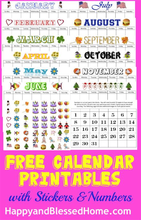 Perpetual Calendar Printables Happy And Blessed Home