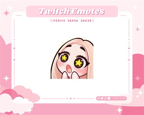 Cute Twitch Emote Chibi Girl Blonde Hair Brown Eyes Icon Etsy