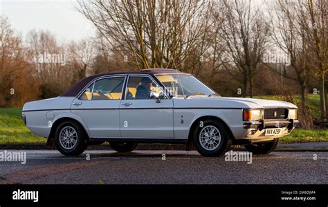 1976 White Ford Granada Classic Car Stock Photo Alamy