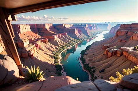 Premium Photo | A view of the grand canyon from the grand canyon.