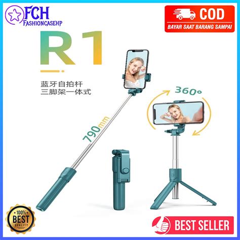 Jual Tongsis R1 3in1 Remote Selfie Stick Tripod 360° Tongsis Tripod