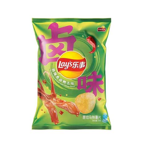 Чипсы Lay s Hot And Spicy Braised Duck Tongue Flavor со вкусом пряного тушеного утиного языка