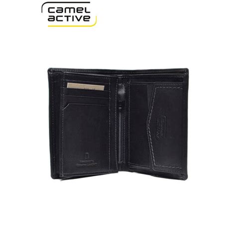 Camel Active Carteira Porta Notas Vertical Porta Moedas Toledo Preta