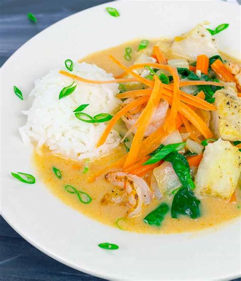 Thai Red Curry With Fish And Shrimp Savor With Jennifer