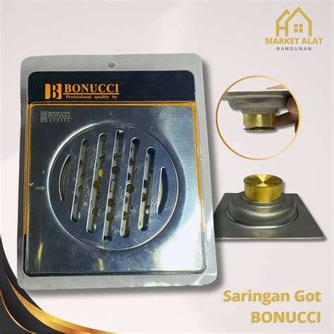 Jual Saringan Got Stainless BONUCCI SUS 304 Tebal Kuningan Floor