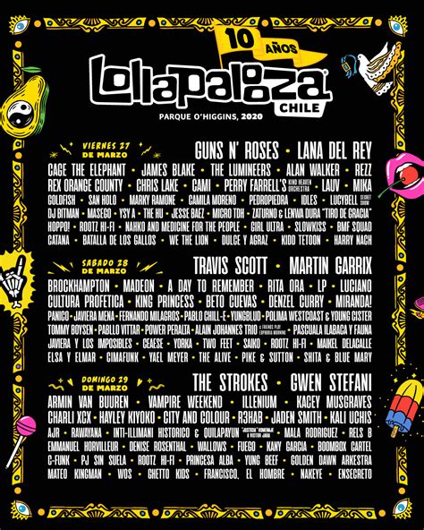 Lollapalooza Chile 2024 Line Up Diario Nanni Valerye