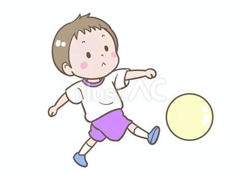 ボールを蹴る男の子イラスト No 25131865｜無料イラスト・フリー素材なら「イラストac」