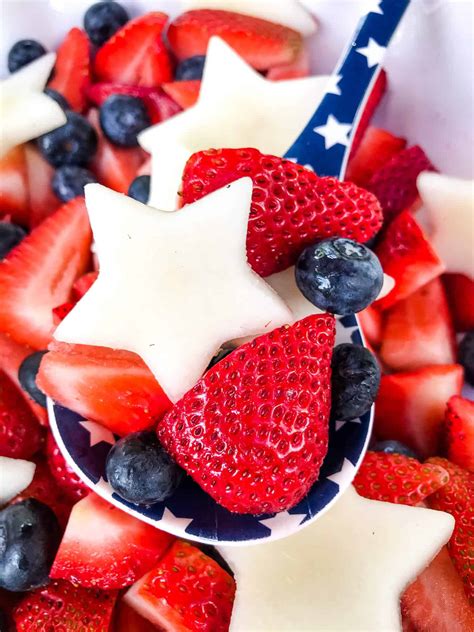 Patriotic Red White And Blue Fruit Salad Three Olives Branch