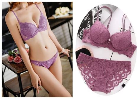 Women Sexy Lace Lingerie Push Up Bra And Panty Set Padded Bra Lot 32