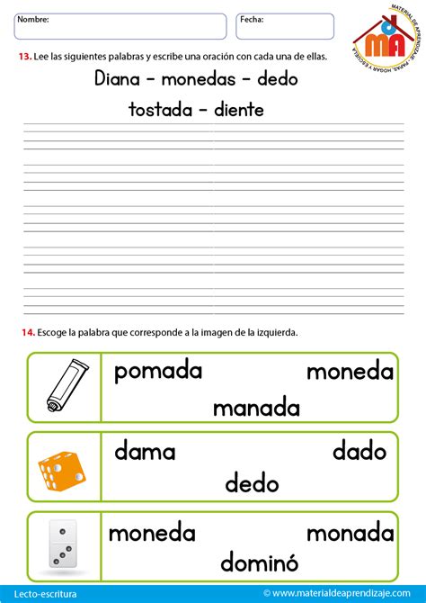 La Letra D Lecto Escritura Material De Aprendizaje Material De