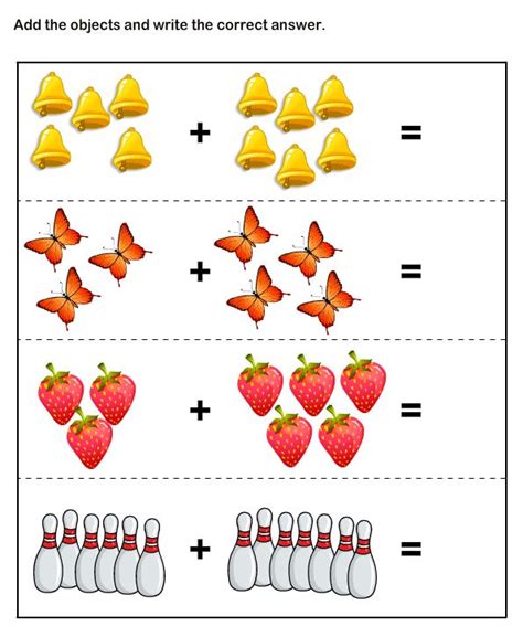 Free Addition Problems With Visuals