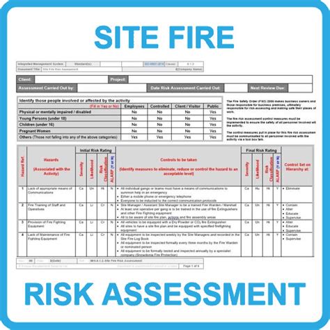 Site Fire Risk Assessment Construction Phase Plan