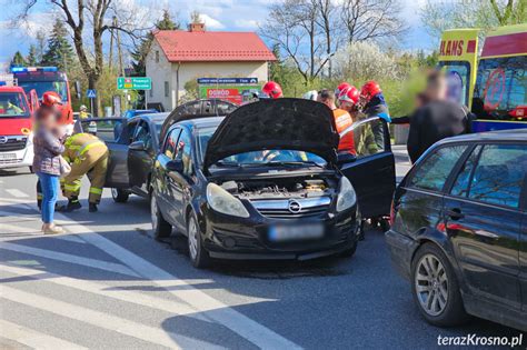 Zderzenie trzech samochodów w Krośnie Zdjęcie 3