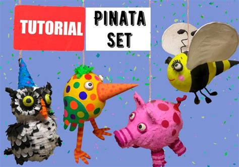 Set 4 Pinata Easy Level Tutorial DIY PDF - Etsy
