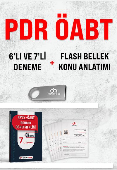 Dijital Hoca ÖABT PDR Deneme Flash Bellek Video Ders Paketi Seti 824777