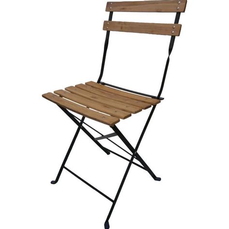 4 Chaises Pliantes Bistro Bois Achat Vente Fauteuil Jardin 4