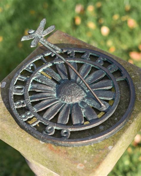 Aged Iron Flying Time Dragonfly Sundial Cm Black Country Metalworks