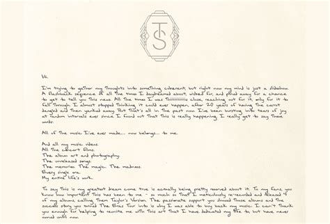 So, did Taylor Swift handwrite her (already iconic) letter to fans ...