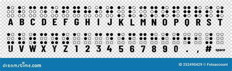 Braille Alphabet Und Zahlen Taktiles Schriftsystem Von Menschen Die