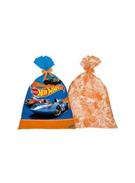 Lembrancinha Sacola Surpresa de Plástico Festa Hot Wheels