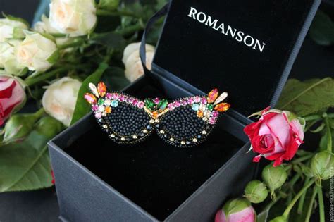 Купить или заказать Брошь-очки черные в стиле "D&G" в интернет магазине ...