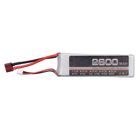 LiPo Battery 35C 2600mAh 2S 7 4V Stable Powerful Performance RC Battery