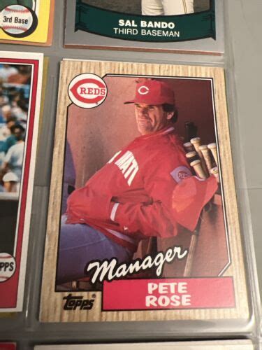 393 Topps Pete Rose Manager Rare Error Card Free Shipping EBay