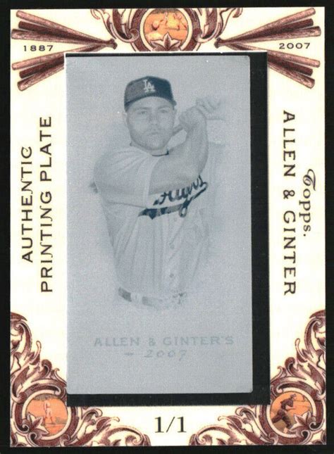 2007 Topps Allen And Ginter Mini Printing Plates Cyan 187 Russell