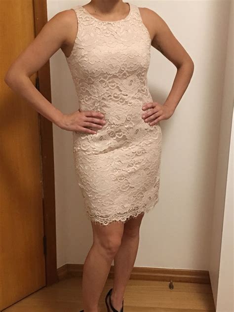 Vestido Nude De Renda Vestido Feminino Usado 36808848 Enjoei