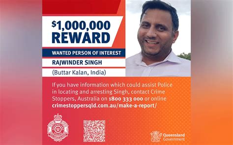 Australian Police Offer Record 1 Million Reward For Indian Suspect In