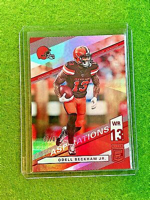 ODELL BECKHAM JR PRIZM CARD BROWNS 2019 Donruss Elite LA RAMS SP 87