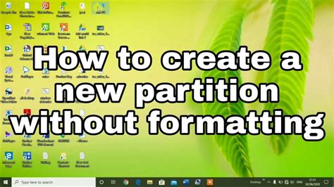 How To Create A New Partition Without Formatting In Windows How To Make Partition In Hard Drive