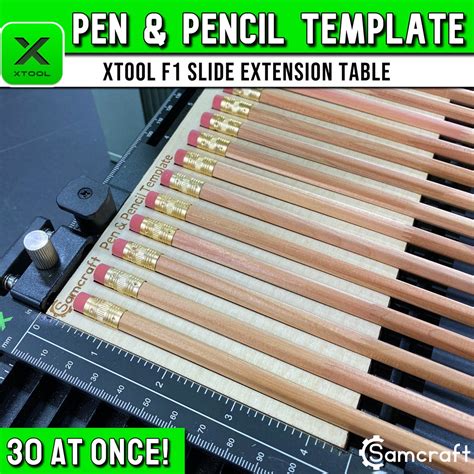 Laser Engraved Pencil Xtool F Template Xtool F Slide Etsy