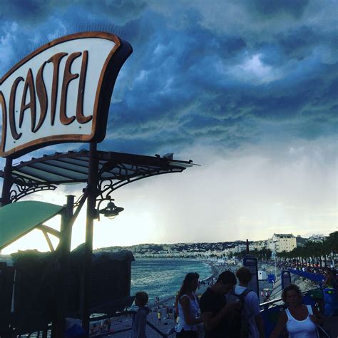 Stormy night in Nice, France