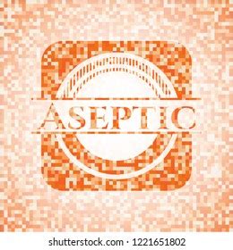 Aseptic Orange Mosaic Emblem Stock Vector Royalty Free