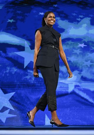 Michelle Obama's Futuristic DNC Pantsuit Represents Hope in the 2024 Election | Marie Claire