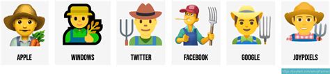 🧑‍🌾 Farmer emojis 🧑🏻‍🌾🧑🏼‍🌾🧑🏽‍🌾🧑🏾‍🌾🧑🏿‍🌾👨‍🌾👩‍🌾