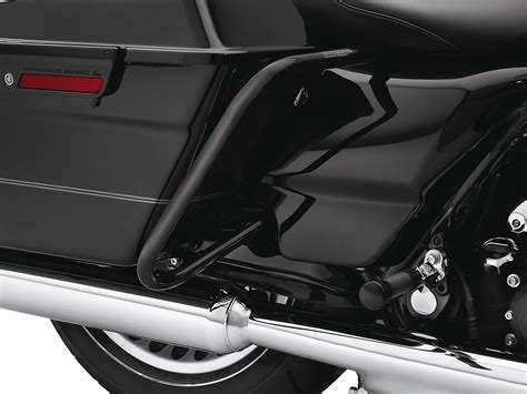 Rear Saddlebag Guards Gloss Black Fits